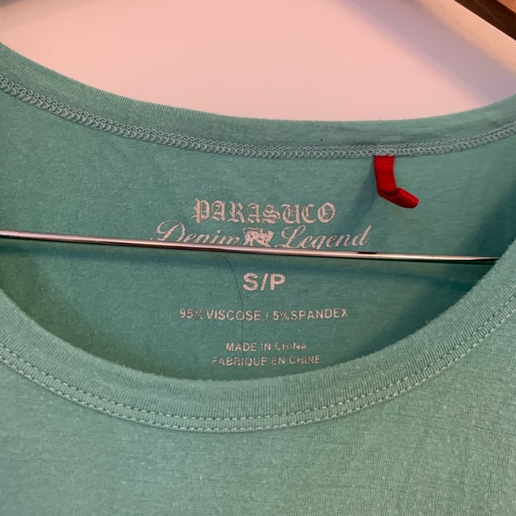 PARASUCO logo turquoise t shirt - Picture 7 of 7